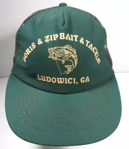 vintage Doris & Zip Bait & Tackle Ludowici Georgia fishing promo trucker hat cap - Picture 1 of 10