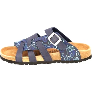 Supersoft Sandale blue multi 274 147 Damen-Tieffußbett Pantolette Hausschuhe