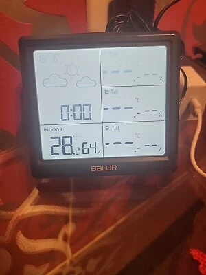 Baldr Digital Wireless Weather Station In/Outdoor 3 Thermo Hygrometer Sensor Opn - Image 1 of 4