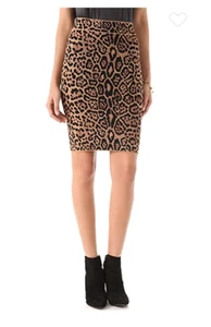 BCBGMAXAZRIA Gavin leopard french skirt, NWOT, size XS, retail $198.00 - Picture 1 of 8