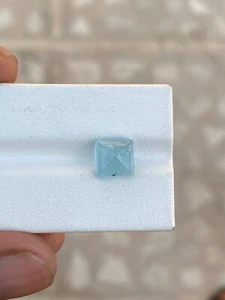 Pietra Pan di Zucchero Acquamarina Colore Super Eccellente 8 MM Naturale 3,35 Carati - Foto 1 di 7