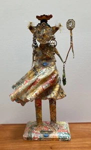 paper mache map Bee Hive Girl doll sculpture - Picture 1 of 11