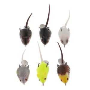 6pcs Mice Baits Frog Topwater Rat Lures Artificial Fishing - Picture 1 of 7