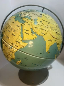 Mappa vintage Herff Jones Nystrom primo globo rilievo rialzato doppio asse 31-47 - Foto 1 di 12