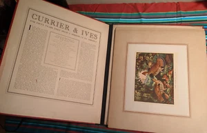 Vintage 1930s Currier & Ives Portfolio & 15 Prints 1930s Clipper NYC CA Train - Picture 1 of 12