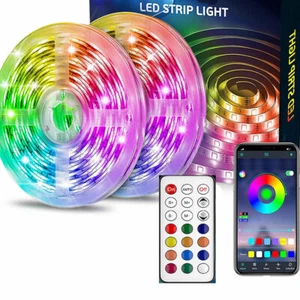 RGB LED Strip Lights Colour Changing Tape Under Cabinet Kitchen Lighting 10-20M - Picture 1 of 23