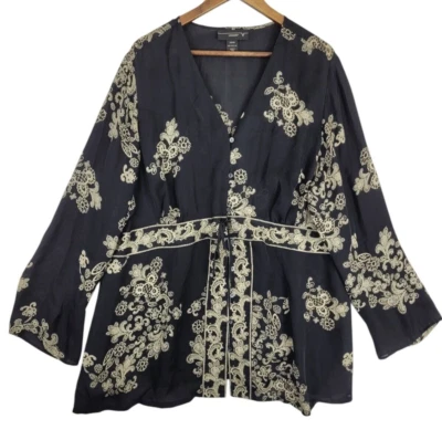 Blusa Babydoll Venezia Boho de Seda para Mujer 22/24 Negra Cachicha Hada Transparente Foto 1 de 4