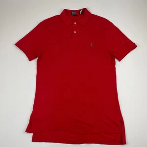 Vintage RALPH LAUREN Red Men’s Polo Shirt , Size Medium Slim Fit - Picture 1 of 7
