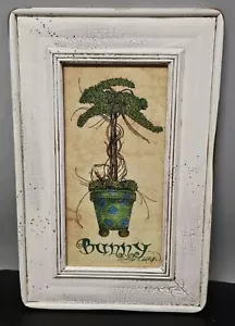 Vintage Botanischer Druck "Hase" signiert 17" × 11" bunt rustikal Fantasy - Bild 1 von 15
