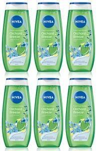 6 NIVEA Orchard Breeze Apple & Citrus Scent Hydrating Shower Gel Bottles 250ml - Picture 1 of 10