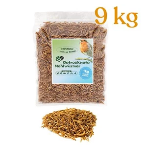 Mehlwürmer getrocknet 9 kg Futter für Vögel Fisch Reptilien Igel Nager Koifutter - Bild 1 von 4