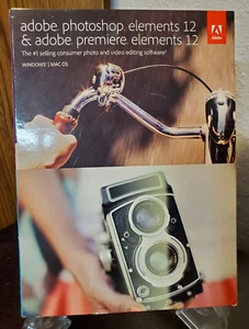 Windows/Mac Adobé Photoshop Elements 12 & Premiere Elements 12 in Box - Picture 1 of 6