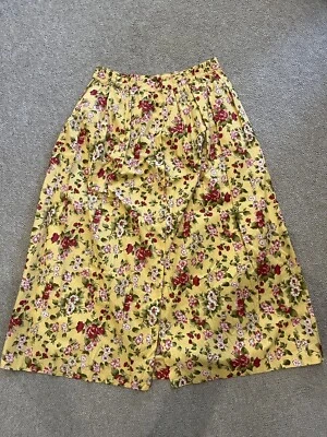 АПРЕЛЬ CORNELL винтажный цветочный юбка ретро кнопка назад богемное прибрежный коттедж цветок - Изображение 1 из 4