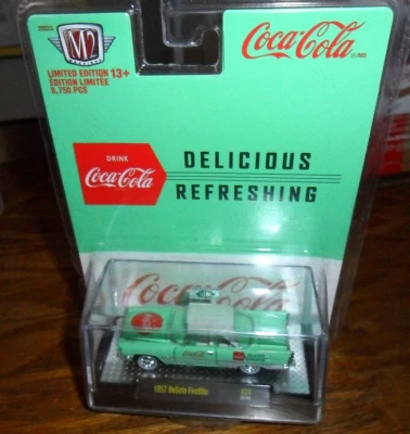 M2 MACHINES 1/64 COCA COLA ​​A24 ​​​​​​​​​​​​​​​​1957 DeSoto Fireflite GREEN CAR - Image 1 of 3