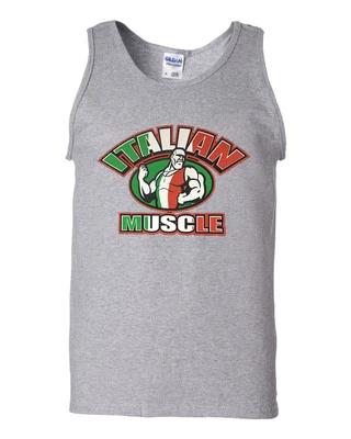 NEW! ITALIAN MUSCLE Gym Work Out Sexy Italian Tank Tops - Image 1 of 2