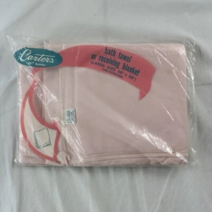 NEU Carters Vintage Baumwolle Babydecke oder Badetuch rosa 36"x 36" Baby Mädchen - Bild 1 von 8