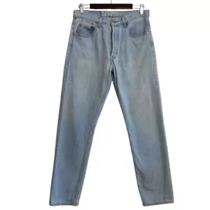 Vintage Levi's 501 Jeans Mens 32 x 30 Light Blue 90s Made in Canada Straight Leg - Picture 1 of 12