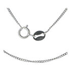 Mens 950 Solid Plain Platinum 1mm Curb Chain Necklace Hallmarked