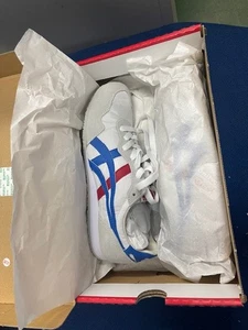 ONITSUKA TIGER SERRANO WHITE/DIRECTOIRE BLUE 1183B400 SIZE 7 UNISEX NEW IN BOX - Picture 1 of 11