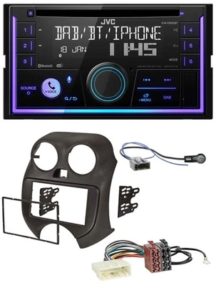 JVC MP3 USB 2DIN DAB Bluetooth CD Autoradio für Nissan Micra (10-13) - Bild 1 von 4