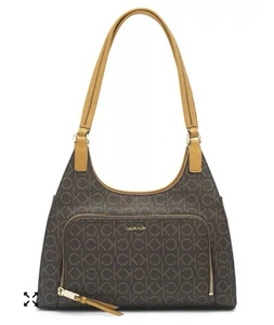 Borsa a tracolla Calvin Klein Ava Signature Hobo in pelle - Foto 1 di 9