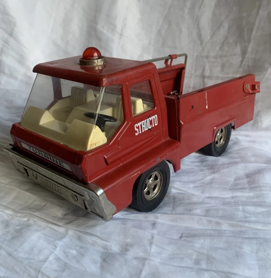 Vintage ERTL STRUCTO Fire Rescue Turbine Truck, 12” Red, Incomplete - Image 1 of 4