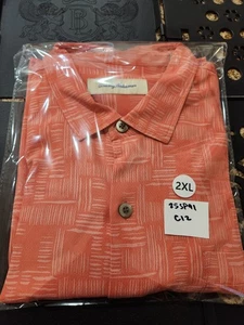Tommy Bahama Original Fit Silk Blend  Button Up Short Sleeve Dress Shirt XXL - Picture 1 of 7