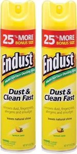 Spray de limpieza y polvo multisuperficie Endust, limón 12,5 onzas (paquete de 2) - Imagen 1 de 10