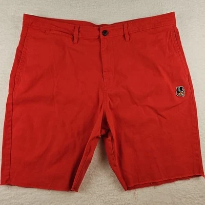 Pantalones Cortos Akoo Para Hombres Talla 42 Kilmanjaro Racing Rojo Dobladillo Crudo Zorro Parcheado Ropa de Calle Foto 1 de 4