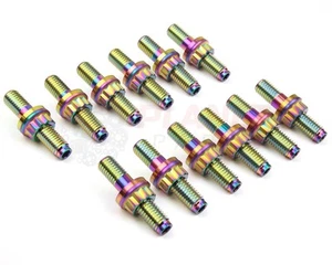 SET OF 12 Ford Falcon BA BF FG FGX BARRA TITANIUM Exhaust Manifold Stud RAINBOW - Picture 1 of 3