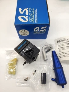 O.S. MAX-15LD 2.49cc Competition Special with muffler for 1/10 R/C cars, new - Picture 1 of 5