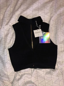 Missguided Choker Neck Bandage Bikini Top Crop Summer Pool Photo Beach Swim - Picture 1 of 2