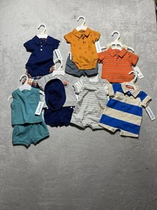 Neu mit Etikett Paket mit 7 Carters Sommeroutfits Kleidung für Neugeborene Jungen 14 Teile - Bild 1 von 23