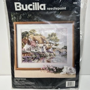 Kit Bucilla Needlepoint #4668 RIVERBANK COTTAGE 16" X 12" de Erin Dertner 1992 - Imagen 1 de 4