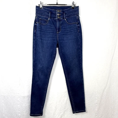 Ann Taylor Jeans Women Petite Sz 8P Skinny High Rise 3 Button Dark Wash Stretch - Image 1 of 4