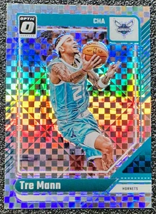 Tre Mann 2024-25 Panini Donruss Optic #30 Checkerboard Prizm - Hornets - Imagen 1 de 2