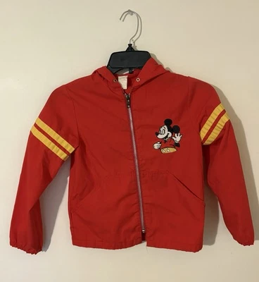 Vintage Disney Mickey Mouse Jacket Youth Medium Red 80s - Image 1 of 4