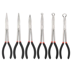 6PCS 11" Extra Long Pliers Set, Include Extra Long Needle Nose Pliers Set (1"... - Picture 1 of 8
