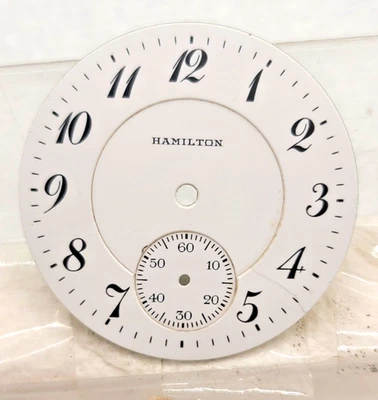 Vintage  Hamilton 992 -992 B Open Face Pocket Watch Dial  -16 S! - Image 1 of 3