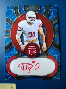 2022 Wild Card Auto Mania Derek Parish BLUE #AM-C7 AUTO - Picture 1 of 2