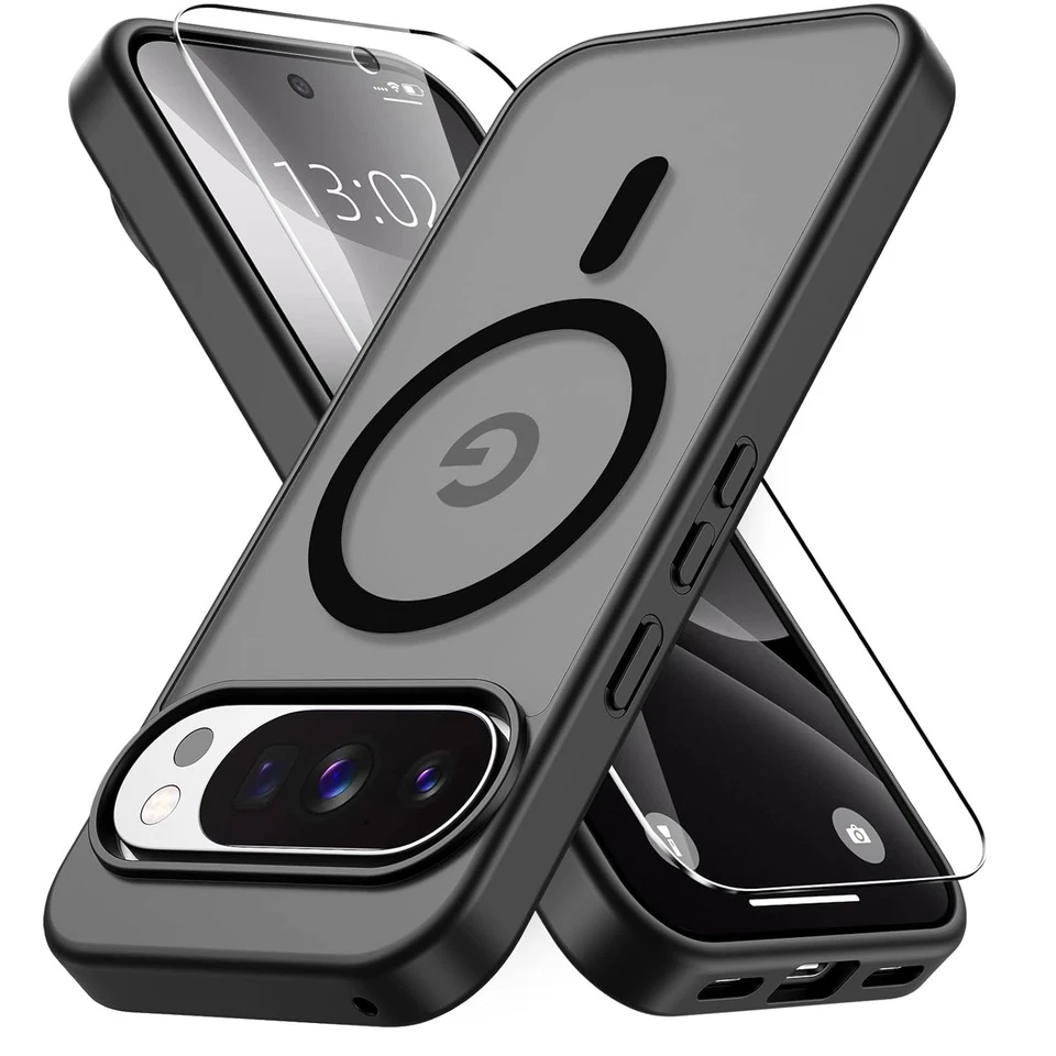 适用于谷歌 Pixel 10 Pro XL/9A/9 外壳手机防震 MagSafe 保护套+屏幕玻璃 — 第 1/3 张图片