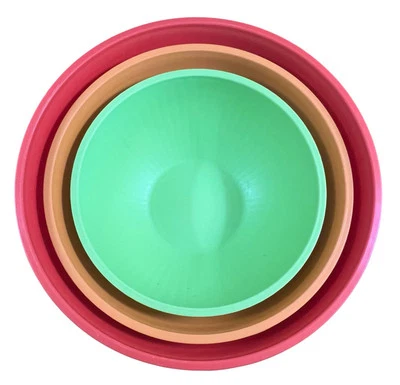 Juego de 3 cuencos de plástico de colección Nordic Ware Prep & Serve - amarillo verde naranja Foto 1 de 4