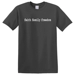 Faith Family Freedom T-Shirt Kurzarm Christlich Religion Shirt Baumwolle Gr. XXL - Bild 1 von 1