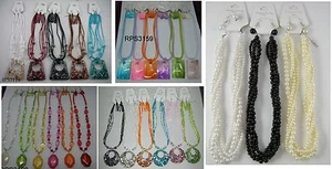 A-35 WHOLESALE LOT 10 PCS FASHION JEWELRY NECKLACE SET WITH EARRINGS - Picture 1 of 12