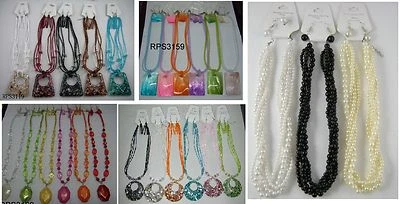 A-35 WHOLESALE LOT 10 PCS FASHION JEWELRY NECKLACE SET WITH EARRINGS - Image 1 of 4