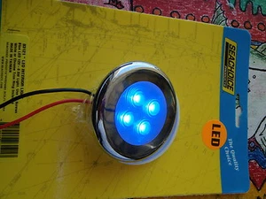 LUZ DE CORTESÍA 4 LEDS AZULES SEACHOICE 03121 1PAC LED CABINA CONSOLA CUBIERTA BARCO - Imagen 1 de 1