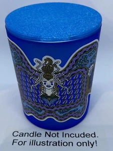 Hausgemachter Kerzendeckel, transluzent blau für 190g Diptyque Baume D'Ambre. Siehe Beschreibung - Bild 1 von 3