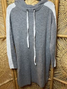 Stitchdrop NEW Womens Small Gray Hooded Sweater Referee Dress - Picture 1 of 5
