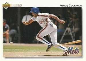 #131 Vince Coleman - New York Mets - 1992 Upper Deck Baseball - Picture 1 of 1