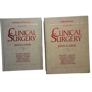 Clinical Practice: Clinical Surgery -hardcover by John H. Davis Volumes 1 & 2 VG - Foto 1 di 22